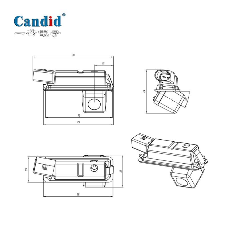 كاميرا الرؤية الخلفية لسيارة فولكس فاجن جولف 7