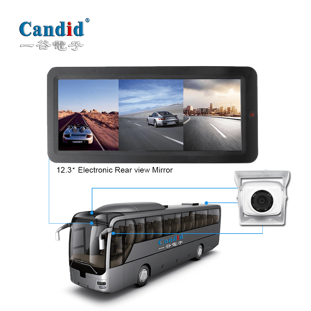 نظام مراقبة النقطة العمياء في مرآة الرؤية الخلفية الإلكترونية مقاس 12.3 بوصة